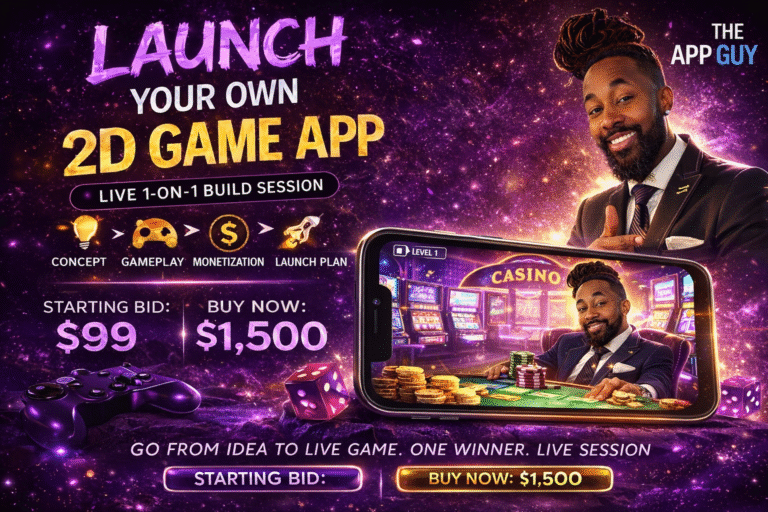 OWN YOUR OWN 2D GAME APP