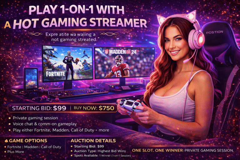 1-on-1 Private Gaming Session – Play With a Top Streamer