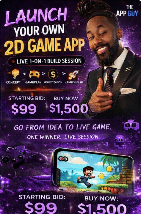 OWN YOUR OWN 2D GAME APP