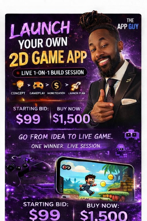 OWN YOUR OWN 2D GAME APP