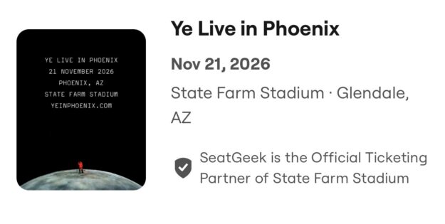 Kanye West “YE” in Phoenix,AZ
